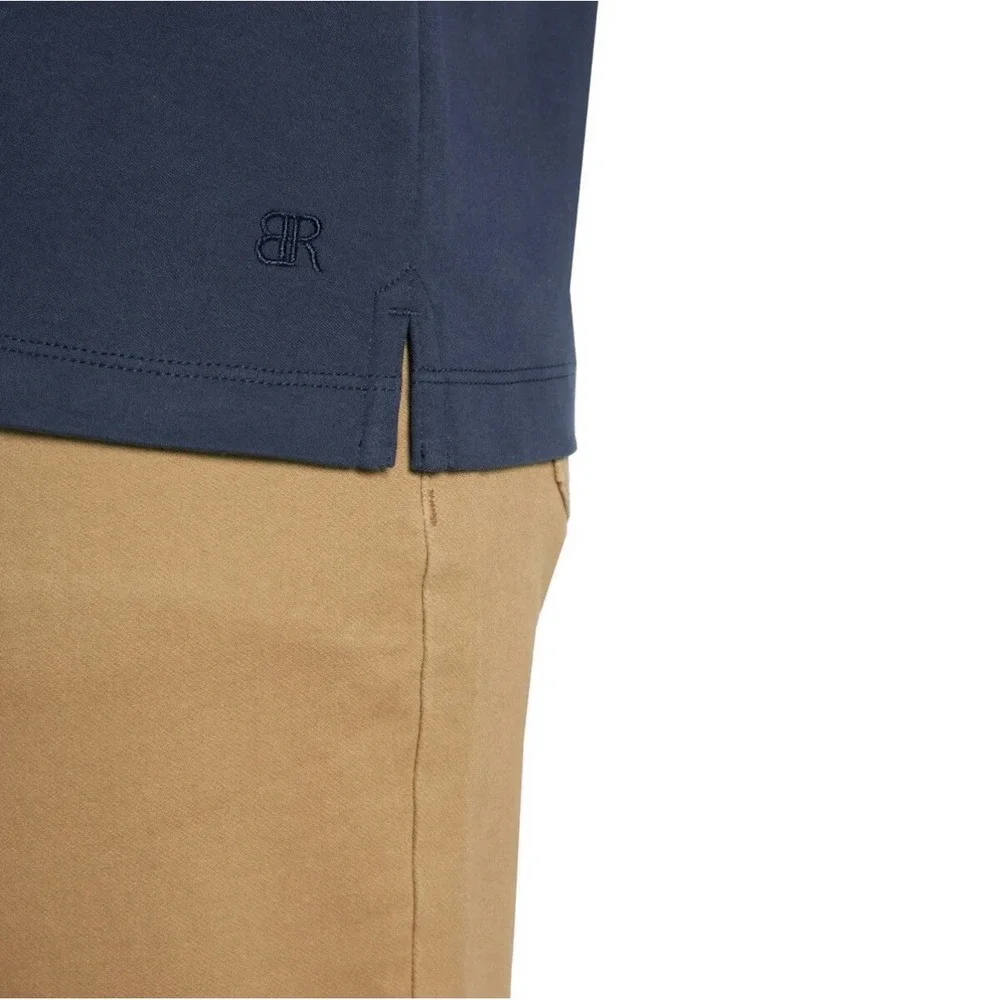 NWT Banana Republic Men's Long Sleeve Luxe Touch Polo‎ Navy Blue Size XXL